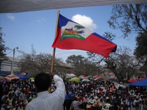 Gathering at downtown St. Marc, January 2010